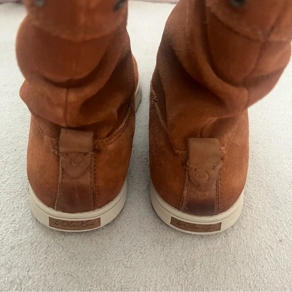 OluKai Kapa Moe Suede Boots-Women’s 6-Brown/Tan Leather-Boho-Bohemian-Festival - Picture 10 of 11